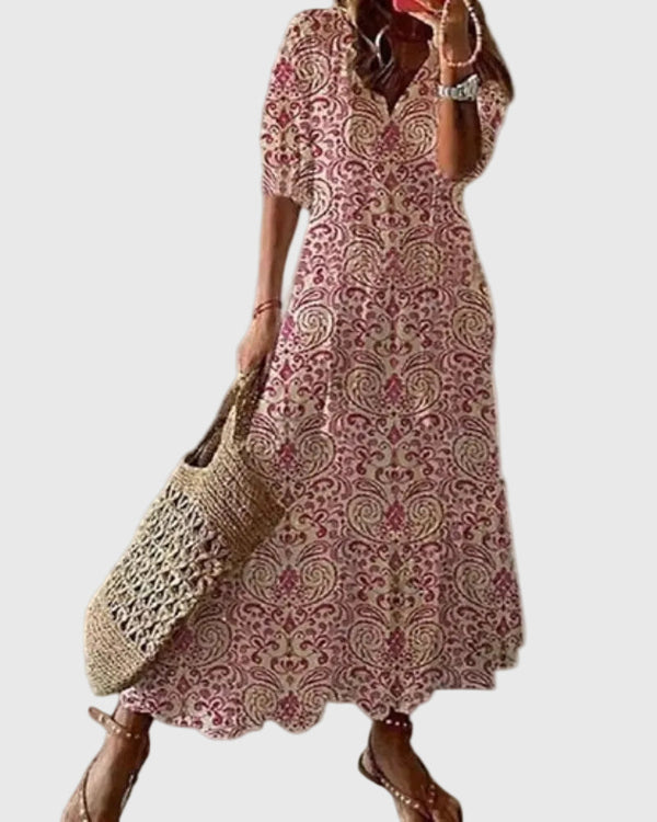 Amalia | Rochie Maxidress Vintage Boho pentru Vară