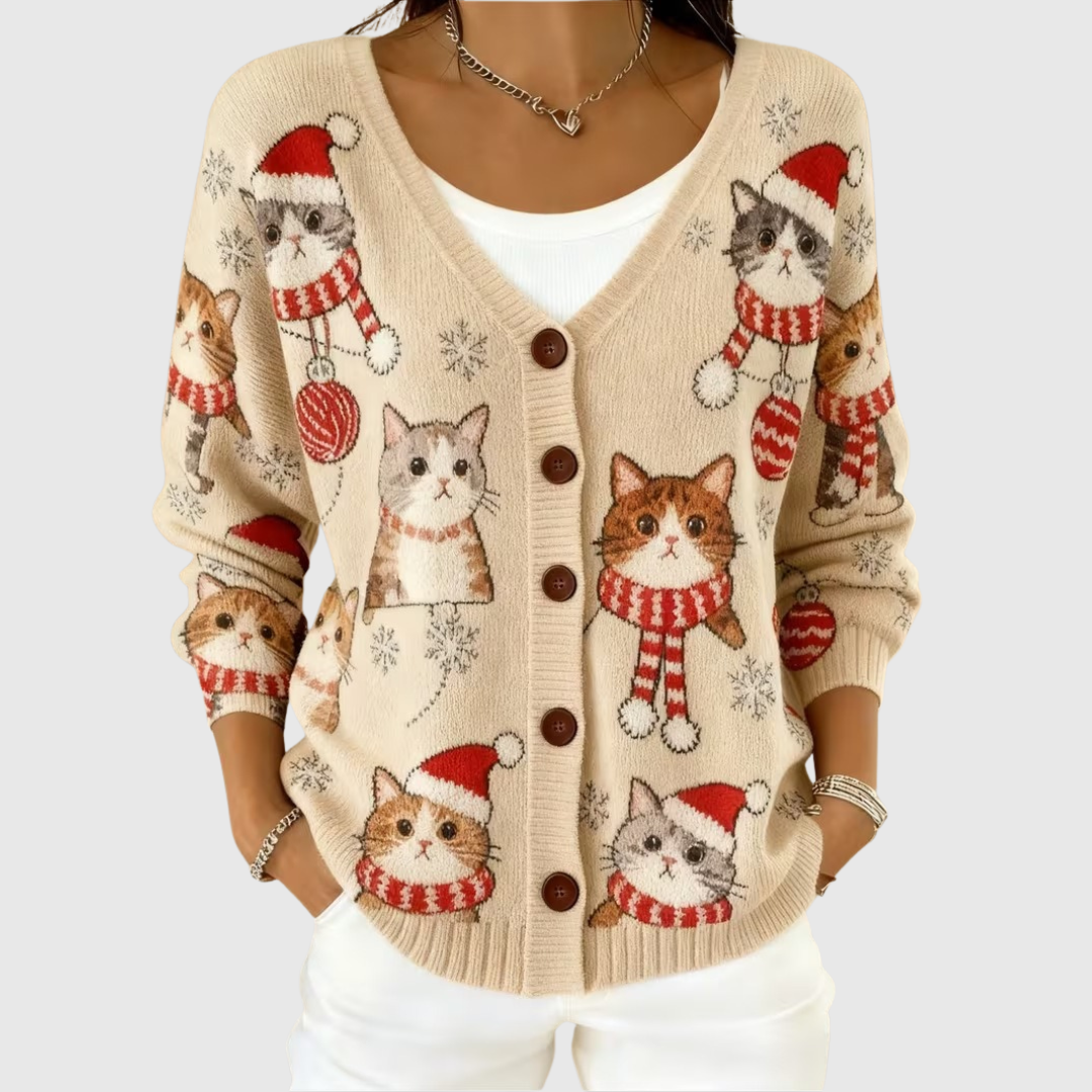 Cardigan tricotat confortabil cu nasturi