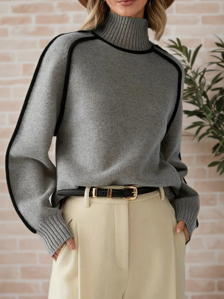 Donna | Pulover elegant cu guler înalt