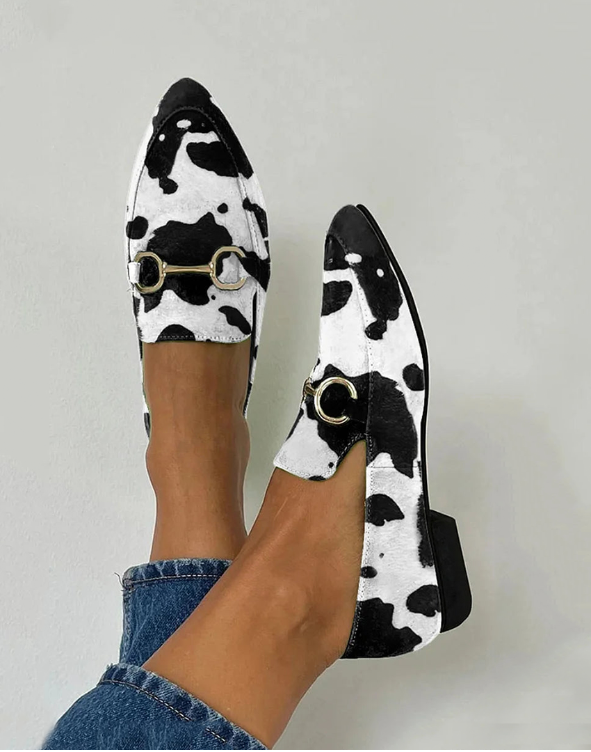 Diana | Loafers cu Detalii cu Cataramă Tipărită