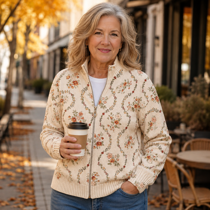 Hannelore™ | Cardigan cu delicate flori