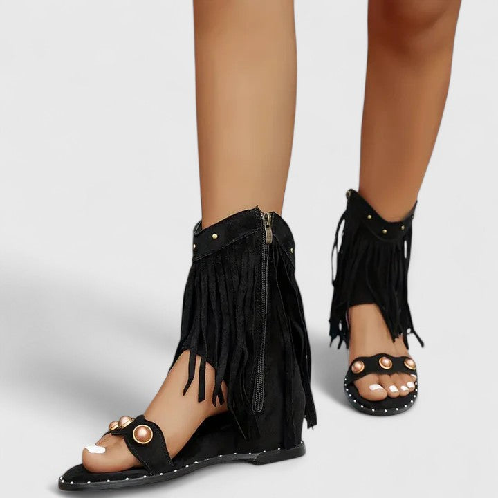 Eira - Sandale Chic cu Franjuri