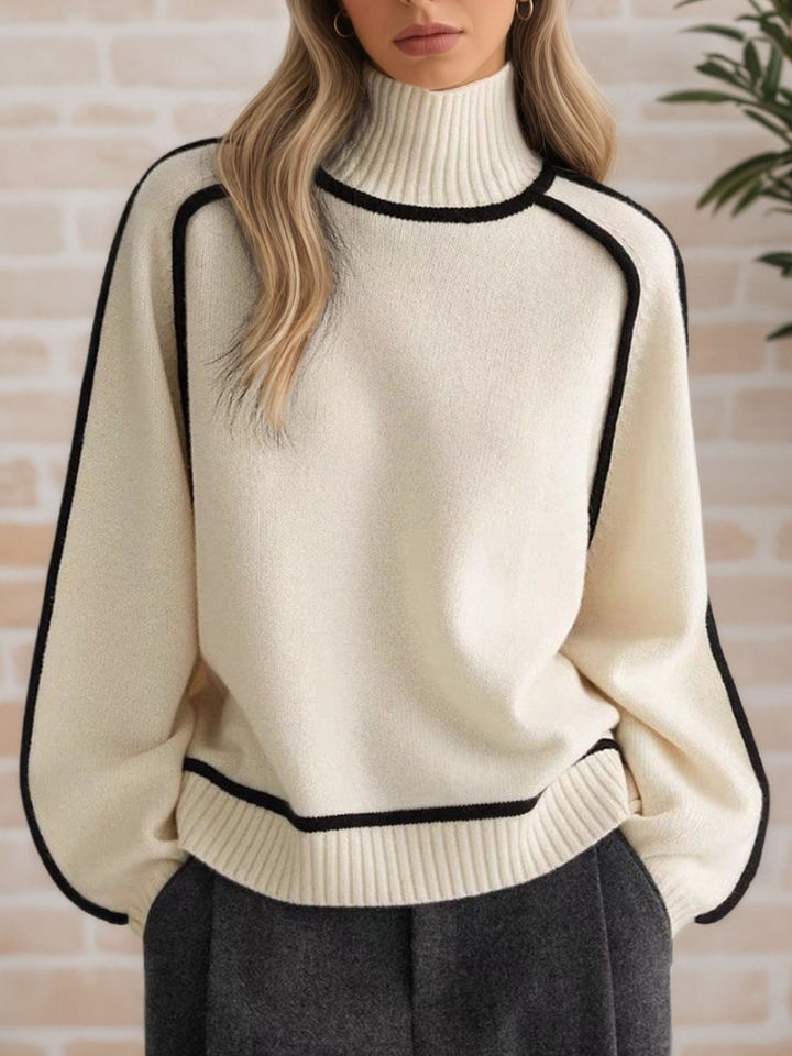 Donna | Pulover elegant cu guler înalt