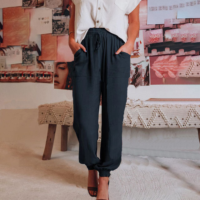 Kaeli – Pantaloni de jogging eleganți cu șnur