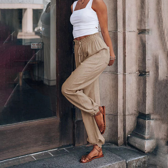 Kaeli – Pantaloni eleganți de jogging cu șnur