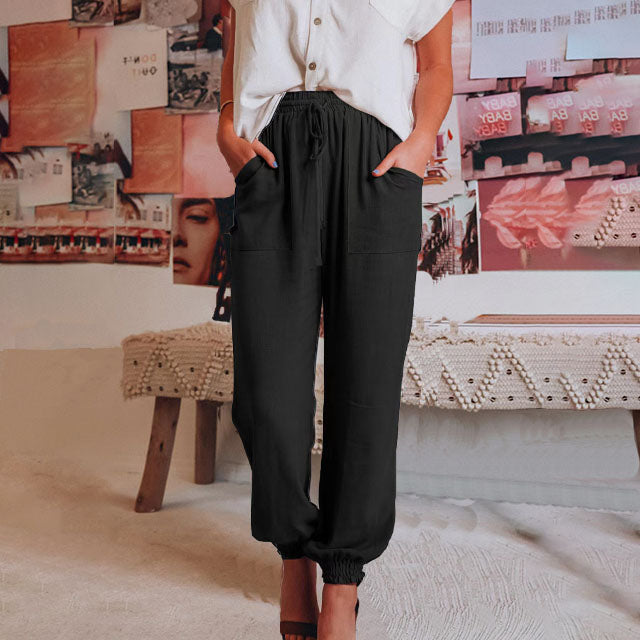 Kaeli – Pantaloni eleganți de jogging cu șnur
