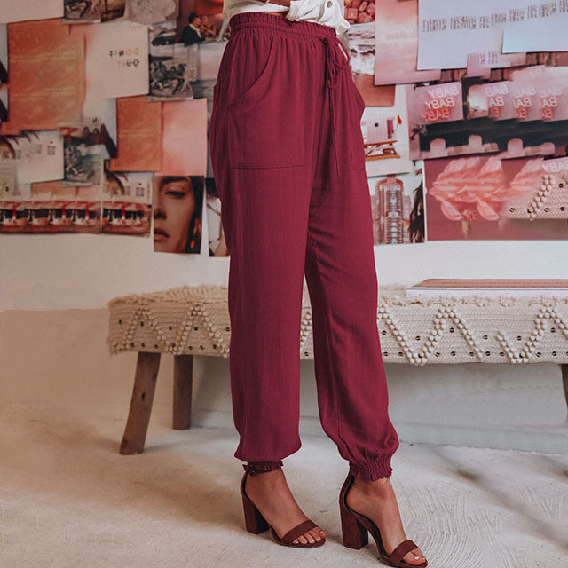 Kaeli – Pantaloni eleganți de jogging cu șnur
