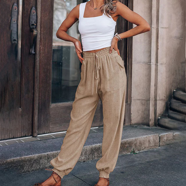 Kaeli – Pantaloni de jogging eleganți cu șnur