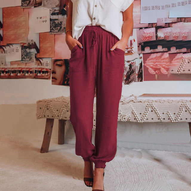Kaeli – Pantaloni eleganți de jogging cu șnur