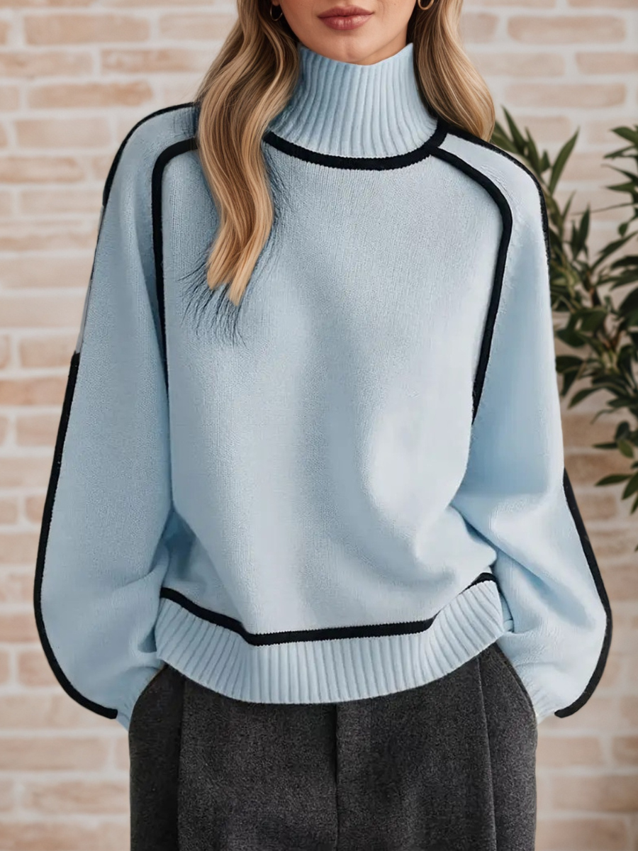 Donna | Pulover elegant cu guler înalt