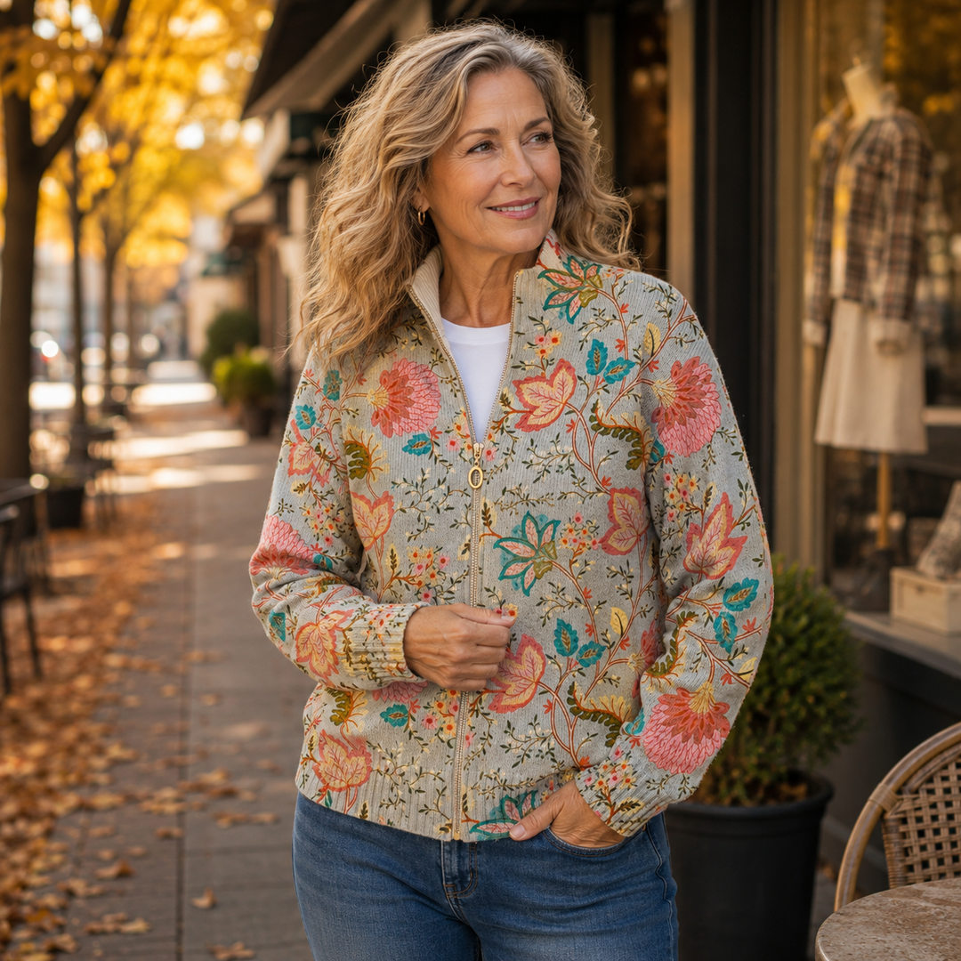 Erika™ | Cardigan cu flori vintage