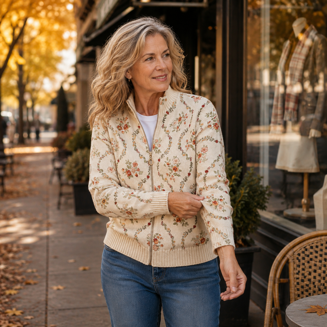 Hannelore™ | Cardigan cu delicate flori