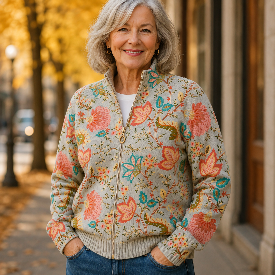 Erika™ | Cardigan cu flori vintage