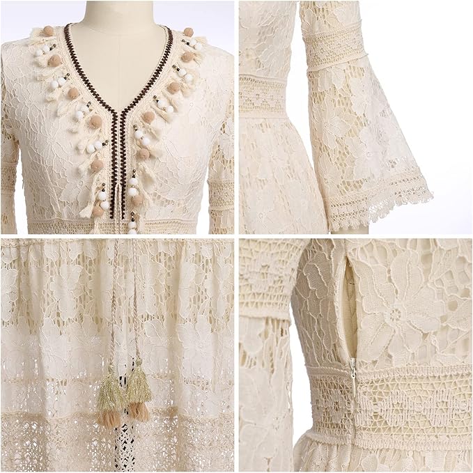 Amary - Rochie Boho din Dantelă