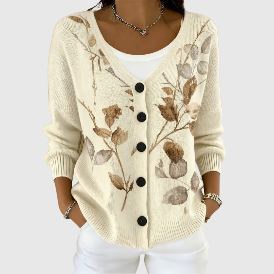 Cardigan tricotat confortabil cu nasturi