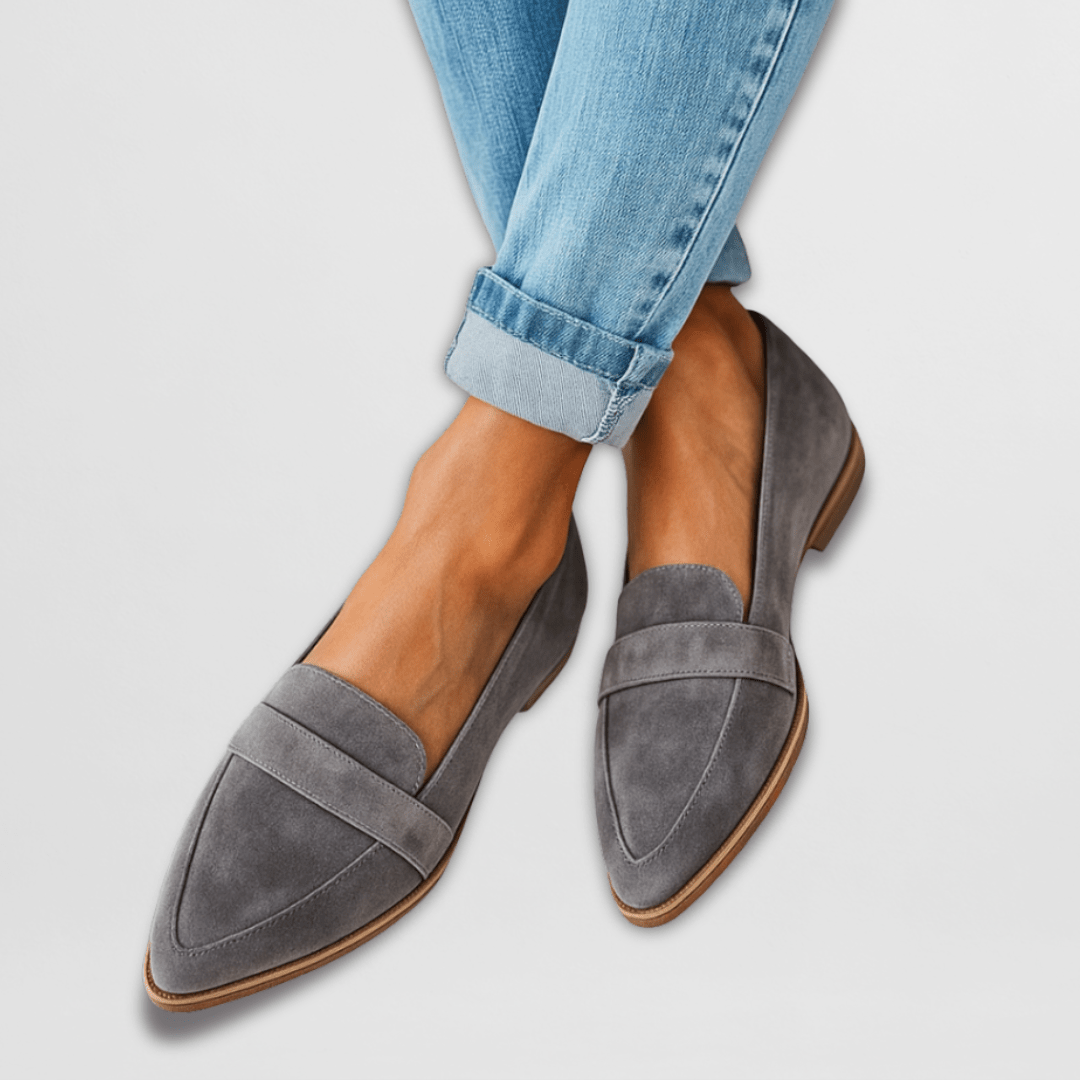 Helen | Pantofi loafers ortopedici din suede moale