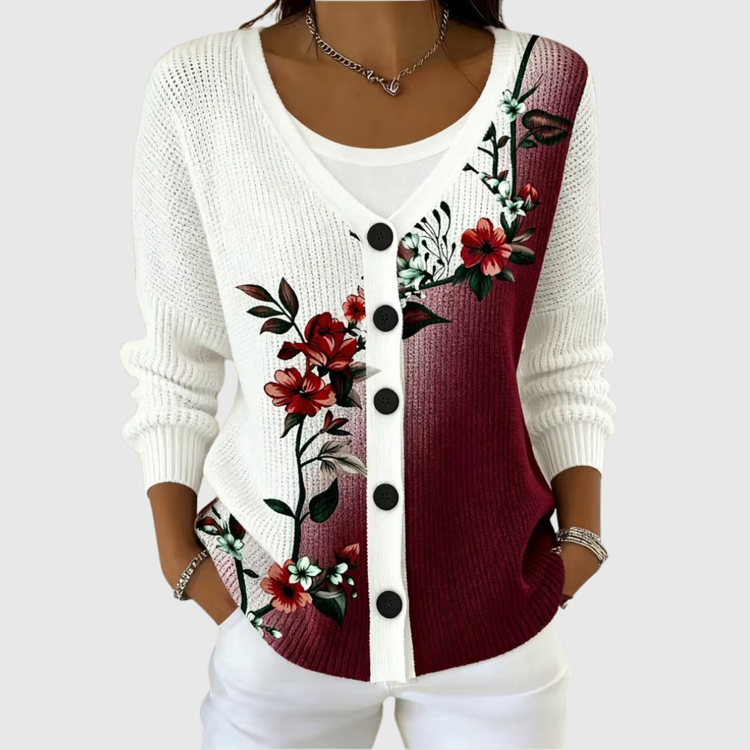 Cardigan tricotat confortabil cu nasturi
