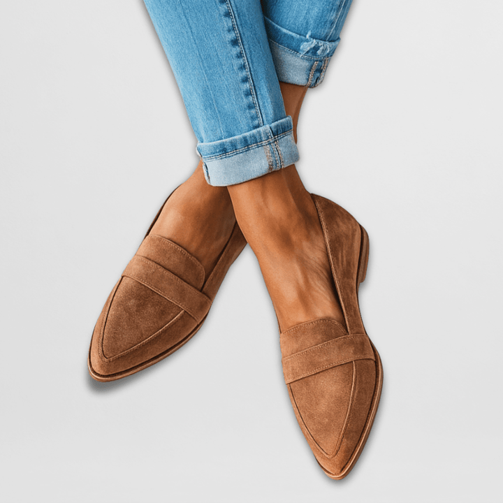 Helen | Pantofi loafers ortopedici din suede moale
