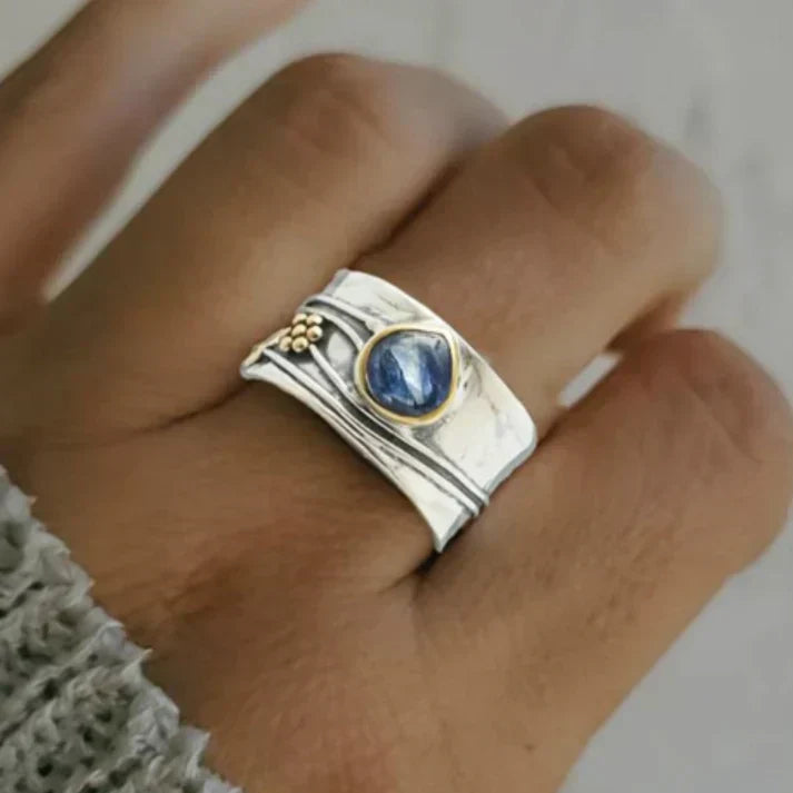 Konstanze | Inel cu piatră albastră