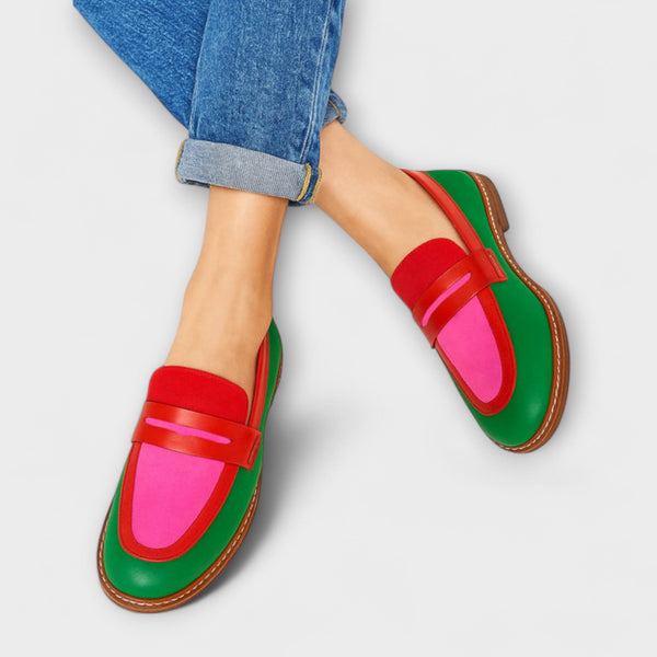 Nyla™ | Mocasi casual cu detalii contrastante
