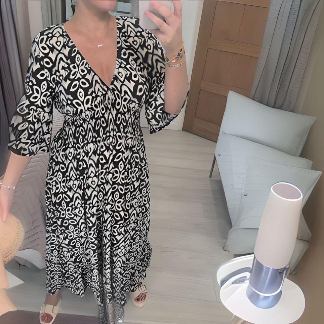 Lillia - Rochie Boho Imprimată