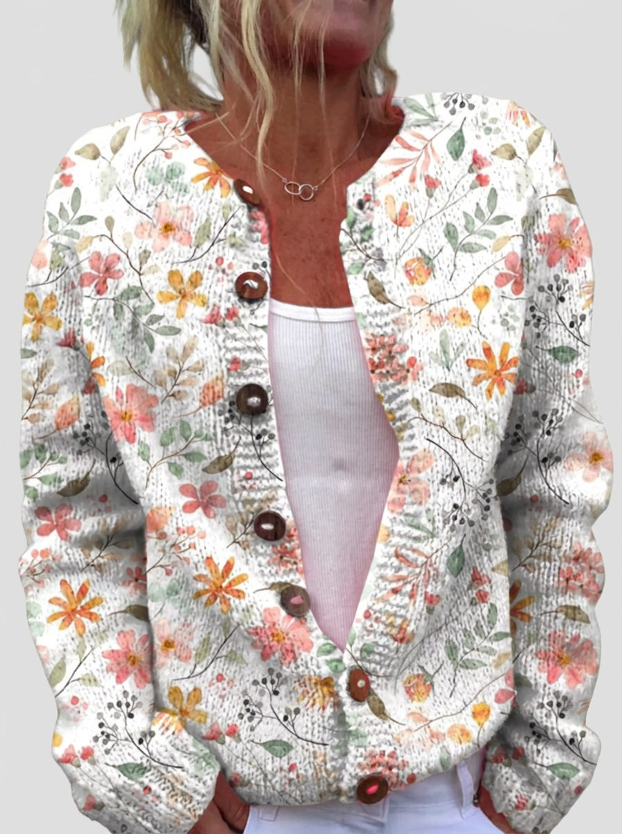 Greta™ | Cardigan cu ramuri de flori