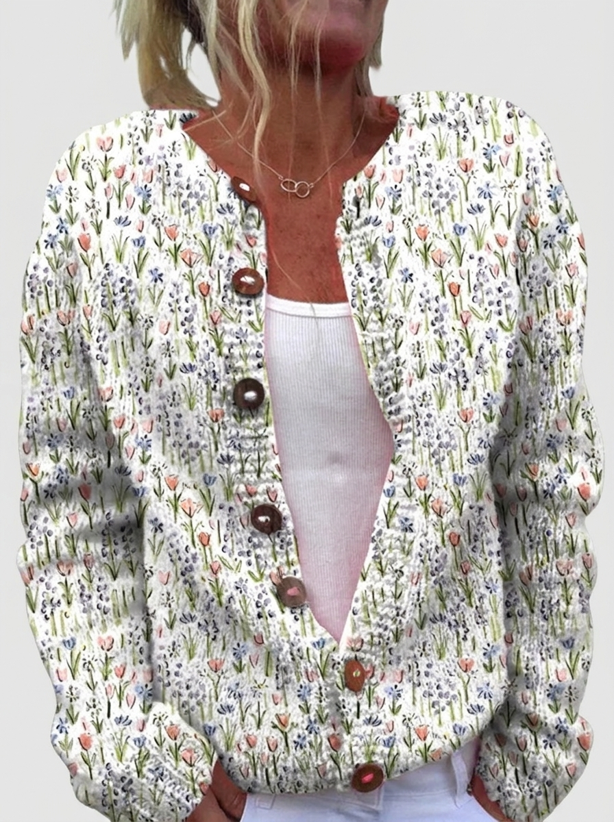 Ursula™ | Cardigan cu flori sălbatice delicate