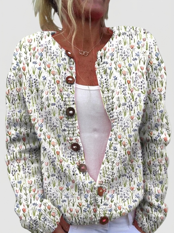 Ursula™ | Cardigan cu flori sălbatice delicate