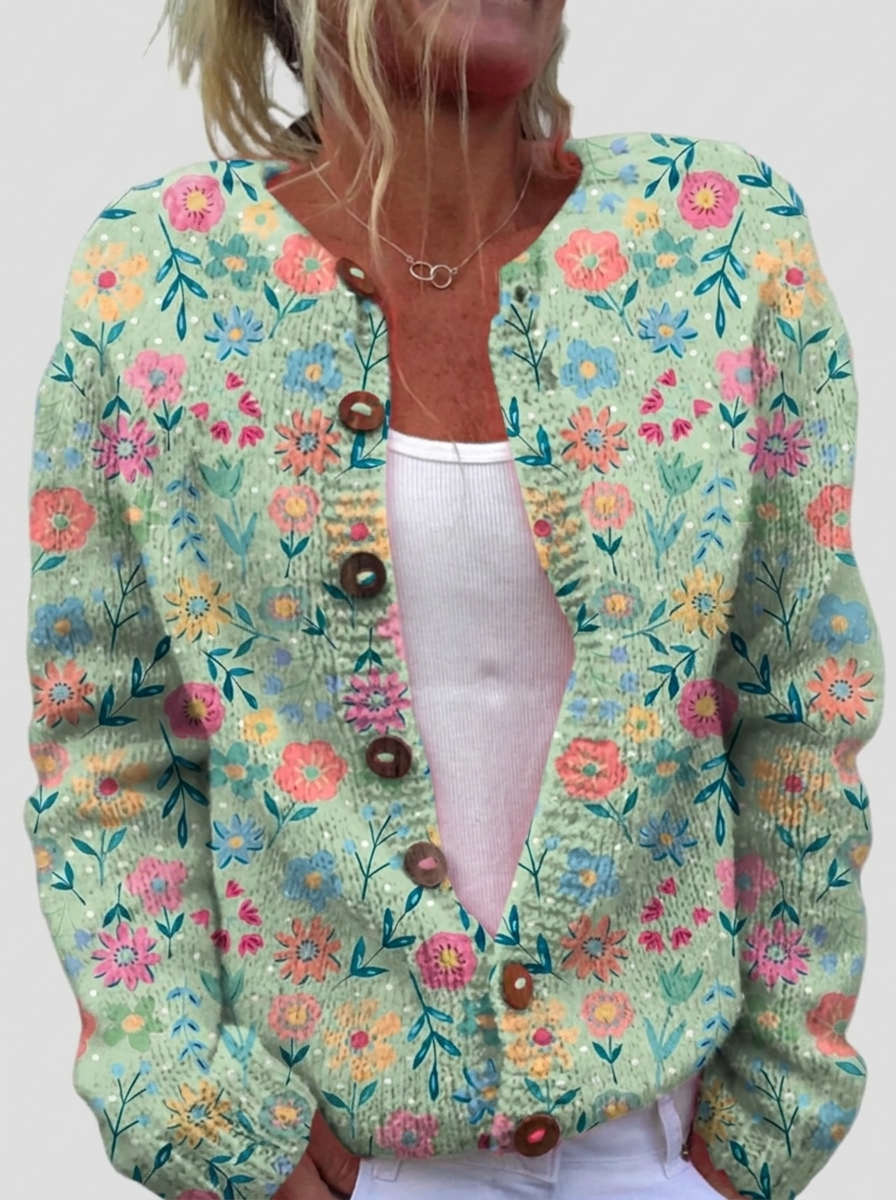 Monika™ | Cardigan cu flori delicate