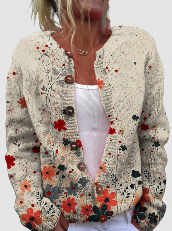 Sabrina™ | Cardigan cu buline florale
