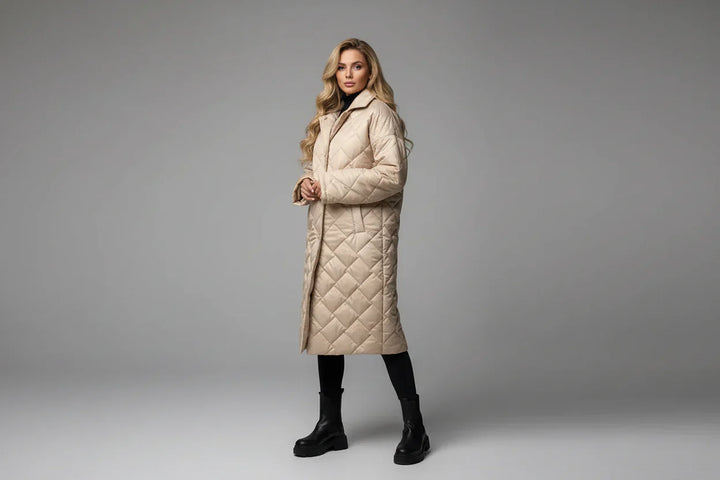 Palton Premium Căptușit cu Foderă cu Imprimeu Leopard