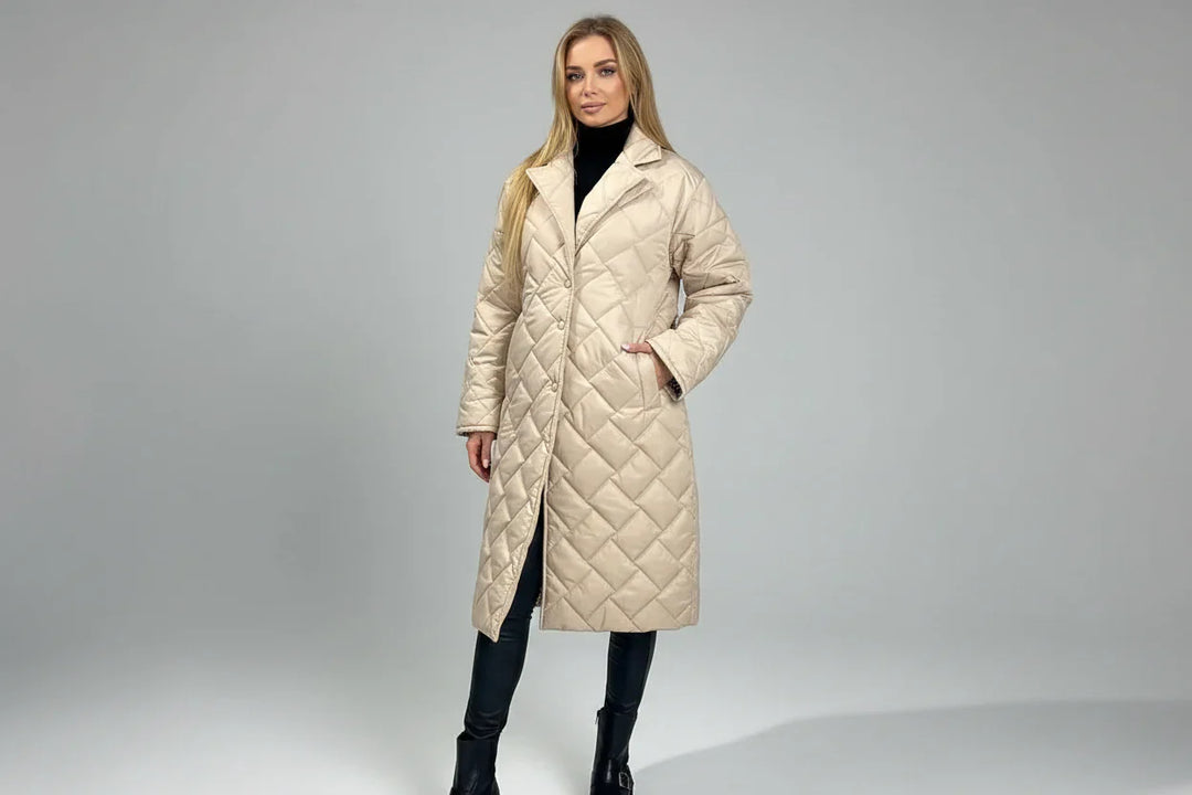 Palton Premium Căptușit cu Foderă cu Imprimeu Leopard