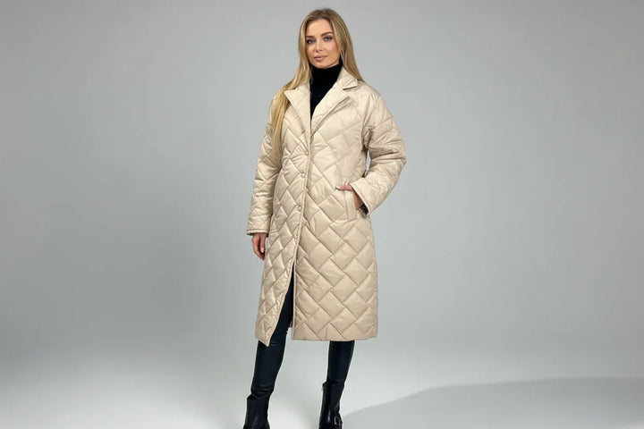 Palton Premium Căptușit cu Foderă cu Imprimeu Leopard