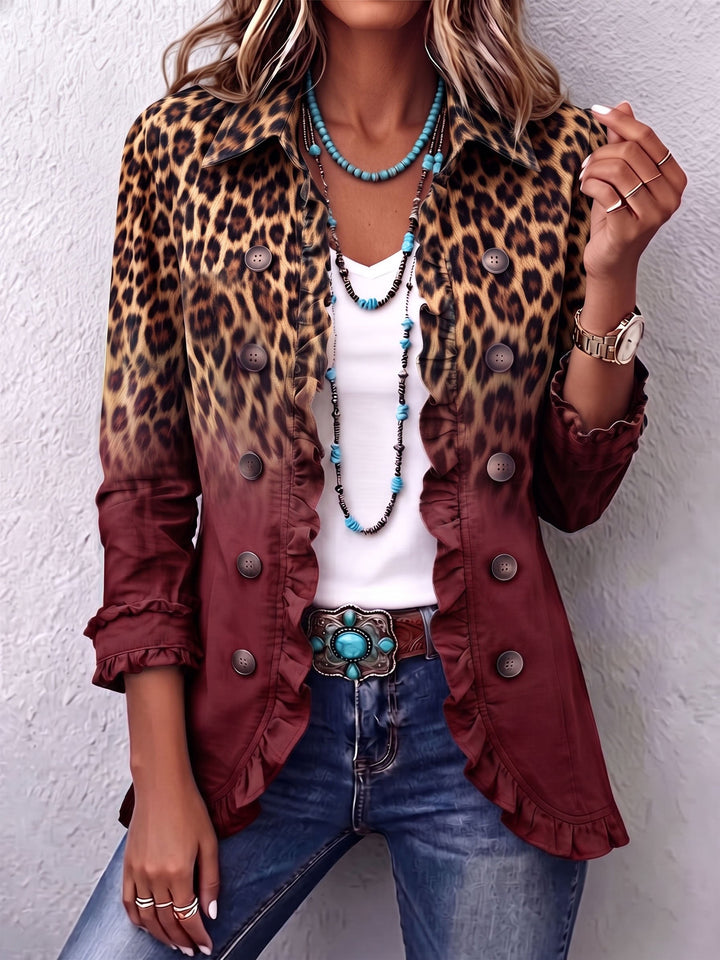 Barbara™ | Blazer cu model leopard
