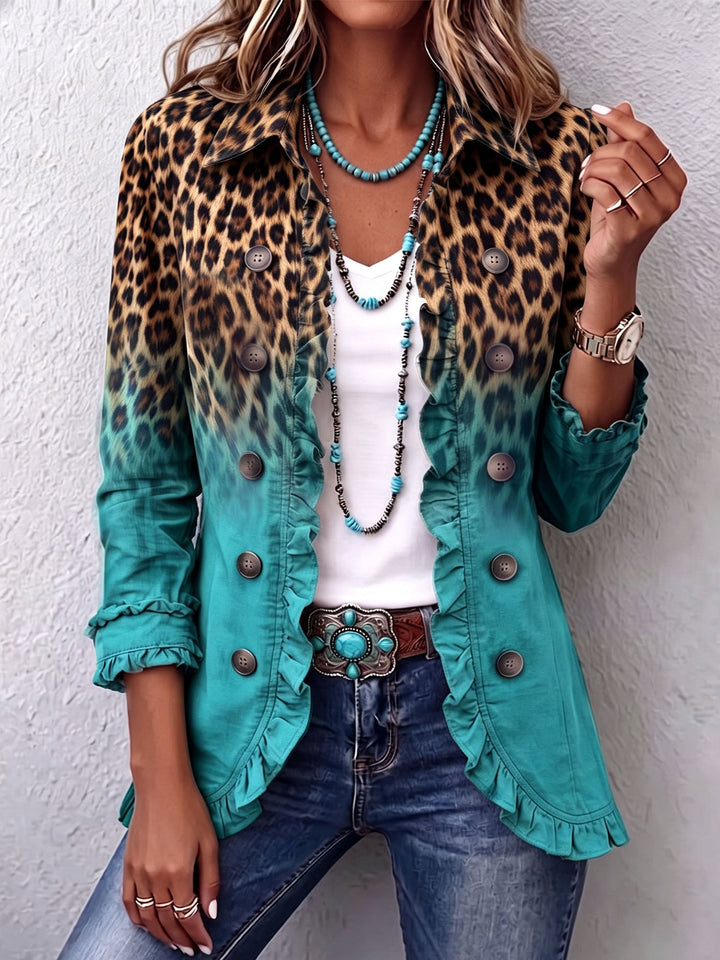 Barbara™ | Blazer cu model leopard