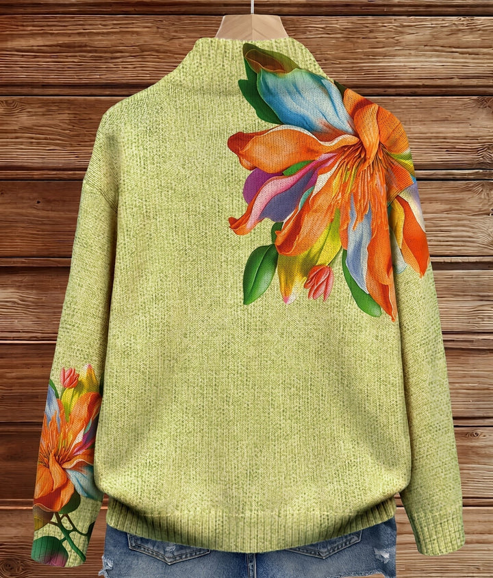 Barbara™ | Cardigan cu flori tropicale