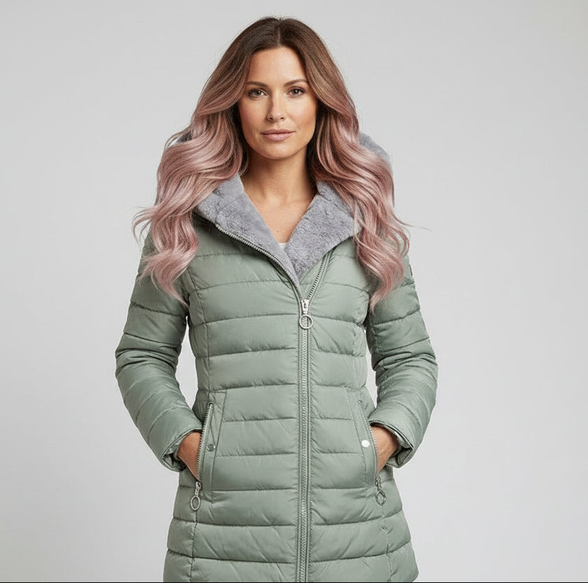 ELVIRA | PALTON OVERSIZED ELEGANT CU GLUGĂ