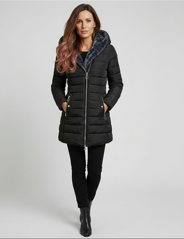 ELVIRA | PALTON OVERSIZED ELEGANT CU GLUGĂ